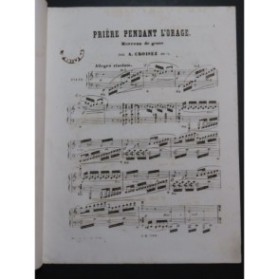 CROISEZ Alexandre Prière pendant l'orage Piano XIXe siècle