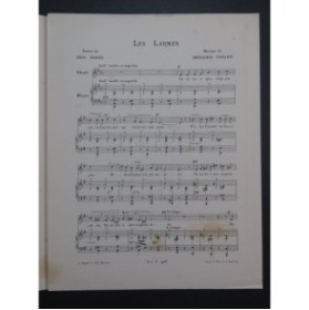 GODARD Benjamin Les Larmes Chant Piano ca1895
