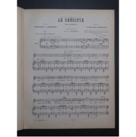 WILLENT BORDOGNI E. Le Crucifix Chant Piano XIXe siècle