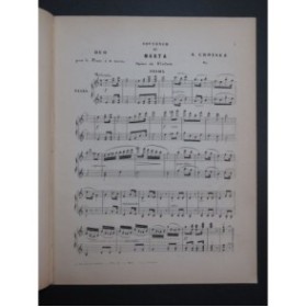 CROISEZ Alexandre Souvenir de Martha Flotow Piano 4 mains