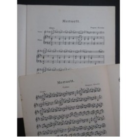 PORPORA Niccolo Menuet Menuett Violon Piano 1911