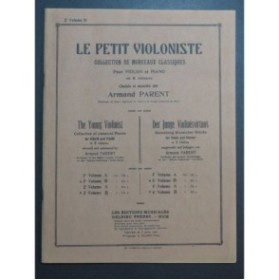 PARENT Armand Le Petit Violoniste Volume 2B Piano Violon 1924