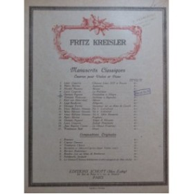 PUGNANI Gaetano Praeludium und Allegro Violon Piano 1910