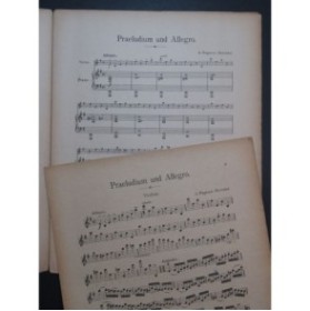 PUGNANI Gaetano Praeludium und Allegro Violon Piano 1910