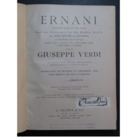 VERDI Giuseppe Ernani Opéra Allemand Italien Chant Piano