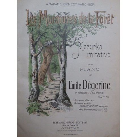 DÉGERINE Émile Les Murmures de la Forêt Piano