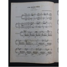 WALLERSTEIN A. Une Belle Nuit Piano ca1850