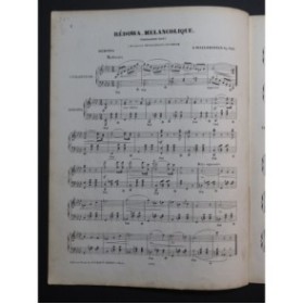 WALLERSTEIN A. Rédowa Mélancolique Piano ca1870