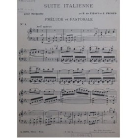 DE TILSCO E. PÉCOUD F. Suite Italienne Orchestre