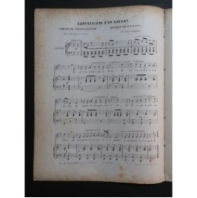 KATTO J. B. Confessions d'un enfant Chant Piano ca1850