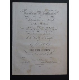 HERZ Henri Variations Brillantes sur la Violette op 48 Piano ca1830