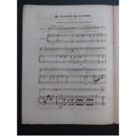 NADAUD Gustave Les Plaintes de Glycère Nanteuil Chant Piano ca1855