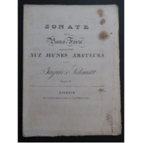SCHMITT Jacob Sonate op 26 Piano ca1825