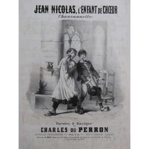 DU PERRON Charles Jean Nicolas L'Enfant de Choeur Chant Piano XIXe siècle