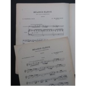 MASSENET Jules Mélodie Élégie op 10 No 5 Piano Violon ca1925