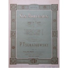TSCHAIKOWSKY P. I. Natha-Valse Piano ca1882