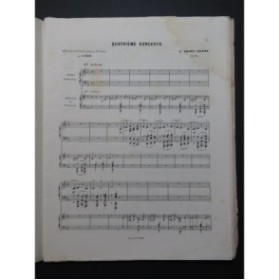 SAINT-SAËNS Camille Concerto No 4 2 Pianos 4 mains ca1876