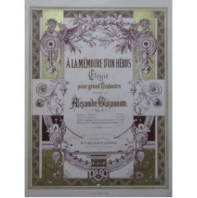 GLAZOUNOW Alexandre Elégie op 8 Piano 4 mains 1886