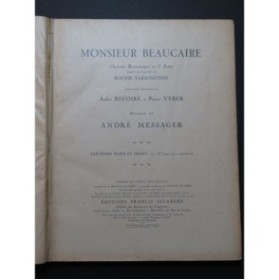 MESSAGER André Monsieur Beaucaire Opérette Chant Piano 1925
