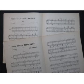 CHABRIER Emmanuel Trois Valses Romantiques 2 Pianos 4 mains 1879