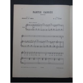 DE SIVRY M. Partie Carrée Chant Piano ca1895