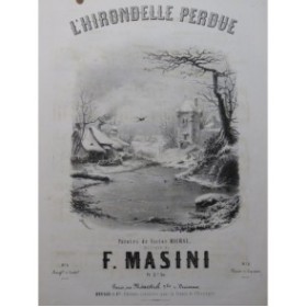 MASINI F. L'Hirondelle Perdue Chant Piano ca1850