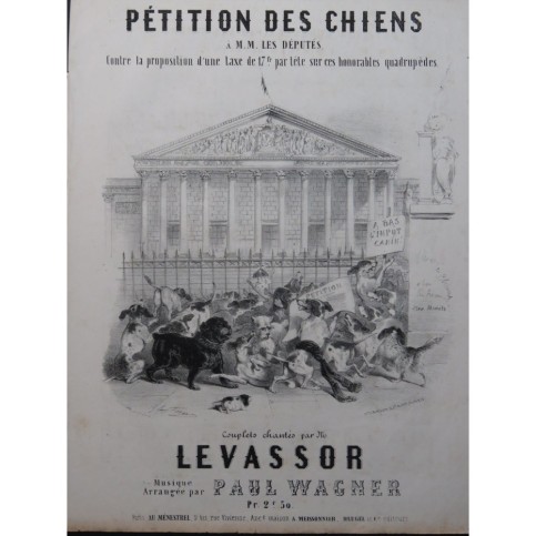 WAGNER Paul Pétition des chiens Chant Piano ca1850