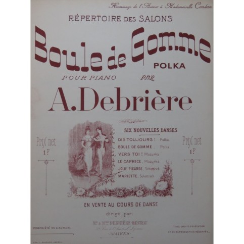 DEBRIÈRE A. Boule de Gomme Piano