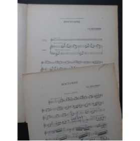 BOULANGER Lili Nocturne Piano Violon ou Flûte 1926