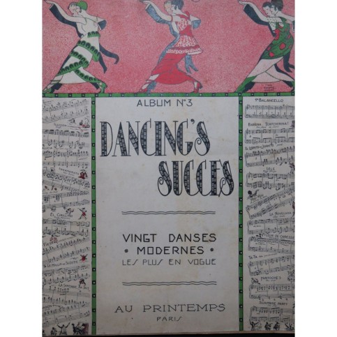Dancing's Succès Album No 3 20 Danses Modernes Piano 1922