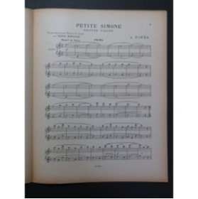 ZIWÈS A. Petite Simone Petite Valse Piano 4 mains 1913