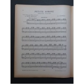 ZIWÈS A. Petite Simone Petite Valse Piano 4 mains 1913