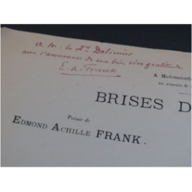 AUBRY Georges Brises d'Automne Dédicace E. A. Frank Chant Piano