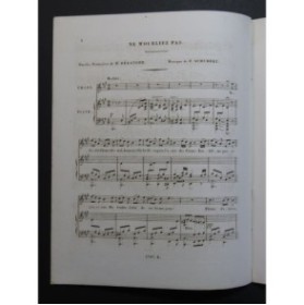 SCHUBERT Franz Ne m'oubliez pas Chant Piano ca1840