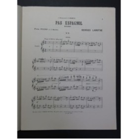 LAMOTHE Georges Veillées d'Automne Pas Espagnol Piano 4 mains