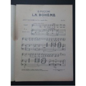 PUCCINI Giacomo La Bohème No 4 Solo de Mimi Chant Piano 1900