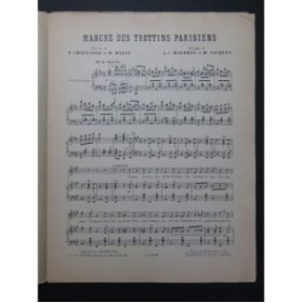 DE MAUPREY A. JACQUET M. Marche des Trottins Parisiens Piano 1911