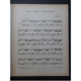 STAUB V. Rêverie Hindoue Piano 1929