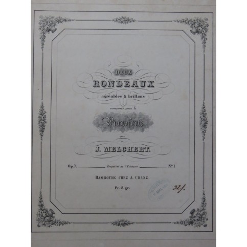 MELCHERT J. Rondeau No 1 op 7 Piano XIXe siècle