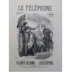 RAYNAL Louis Le Téléphone Chant Piano XIXe siècle