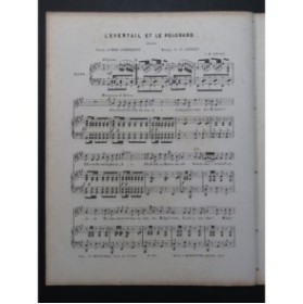 CHÉRET P. L'Éventail et le Poignard ! Chant Piano ca1850