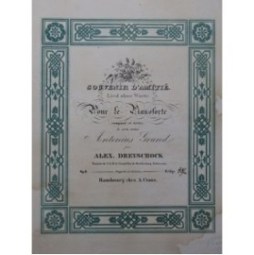 DREYSCHOCK Alexander Souvenir d'Amitié Piano ca1840