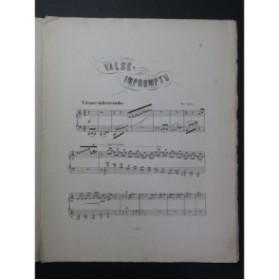 LISZT Franz Valse Impromptu Piano ca1860