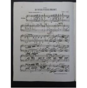 HERZ Henri Premier Divertissement op 15 Piano XIXe siècle