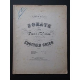 GRIEG Edouard Sonate op 13 Violon Piano ca1890