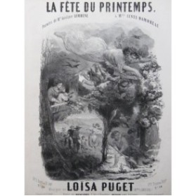 PUGET Loïsa La Fête du Printemps Chant Piano ca1850
