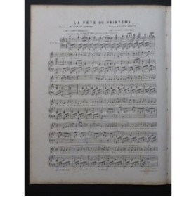 PUGET Loïsa La Fête du Printemps Chant Piano ca1850