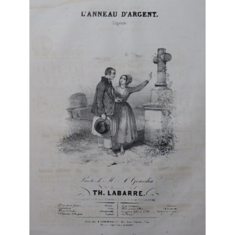 LABARRE Théodore L'Anneau d'Argent Chant Piano ca1840