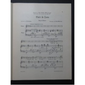 DE MERTENS Henri Clair de Lune Chant Piano 1904