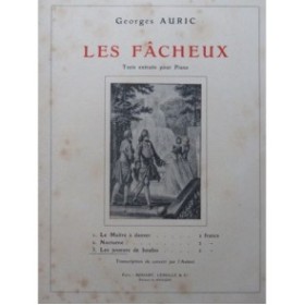 AURIC Georges Les Fâcheux No 3 Les Joueurs de boules Piano 1926